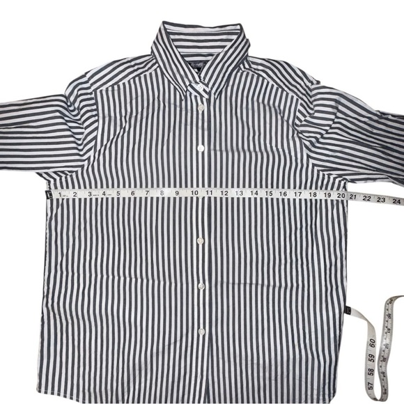 BANANA REPUBLIC Women's Medium Button-Up Shirt Grey / White - Picture 9 of 13